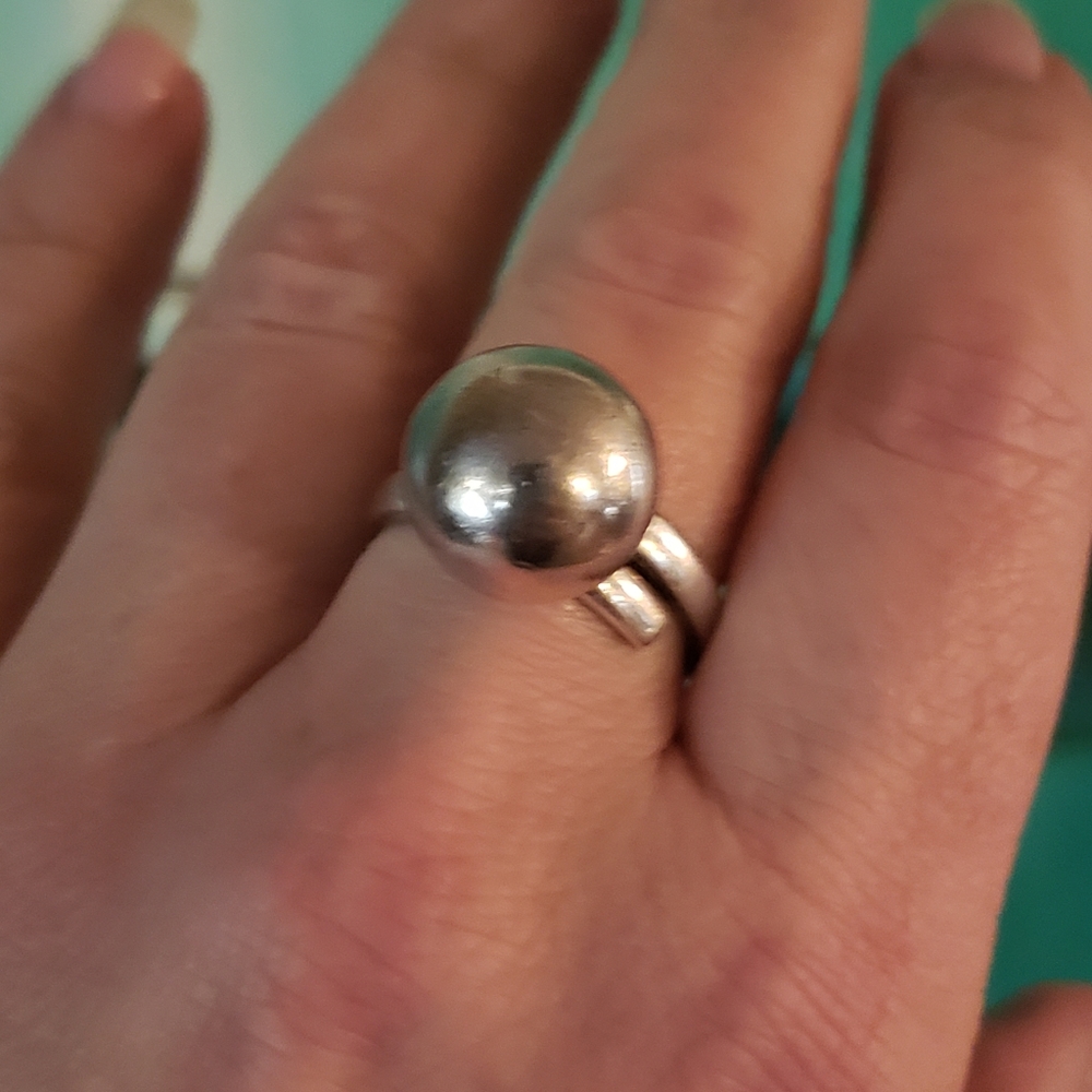 Fantastic Silver Chime Ball Ring Vintage BEAUTY - Picture 8 of 12